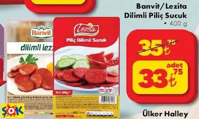 BANVİT/LEZİTA DİLİMLİ PİLİÇ/TAVUK SUCUK